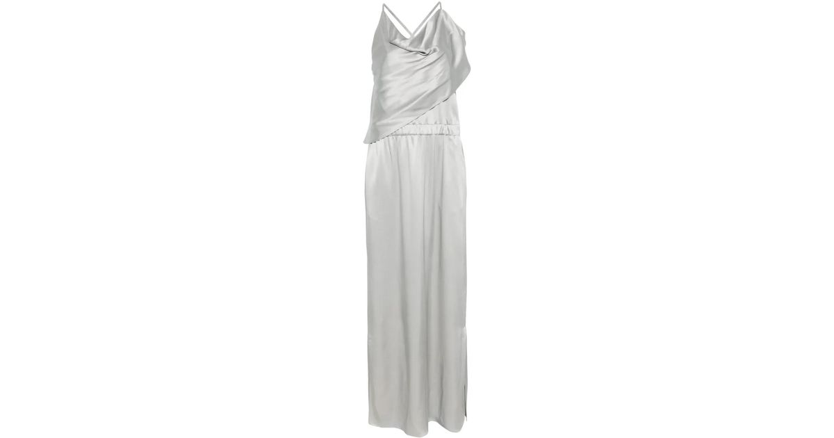 giorgio armani white silk long dress Giorgio Armani Silk Cady Long Dress - White
