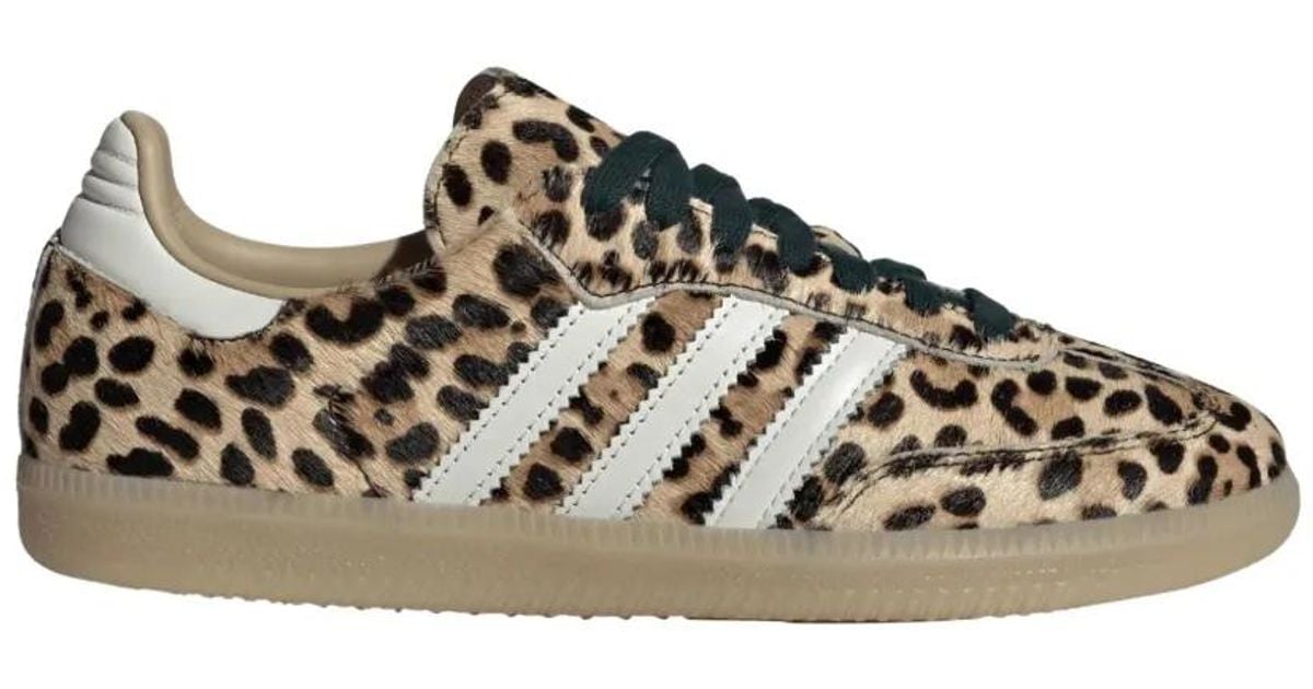 adidas Samba Og Leopard-pattern Three-stripes Sneakers in Natural | Lyst UK
