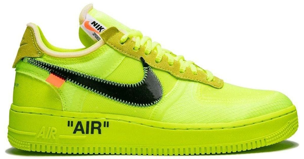 NIKE X OFF-WHITE The 10: Air Force 1 Low 'off-white Volt' Shoes in Yellow  for Men | Lyst