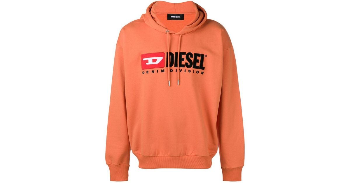 diesel hoodie orange