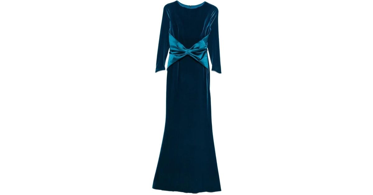 La Petite Robe Di Chiara Boni Velvet Maxi Dress in Blue Lyst UK