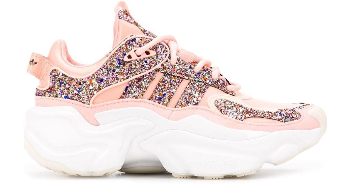 adidas Rubber Glitter Sneakers in Pink | Lyst