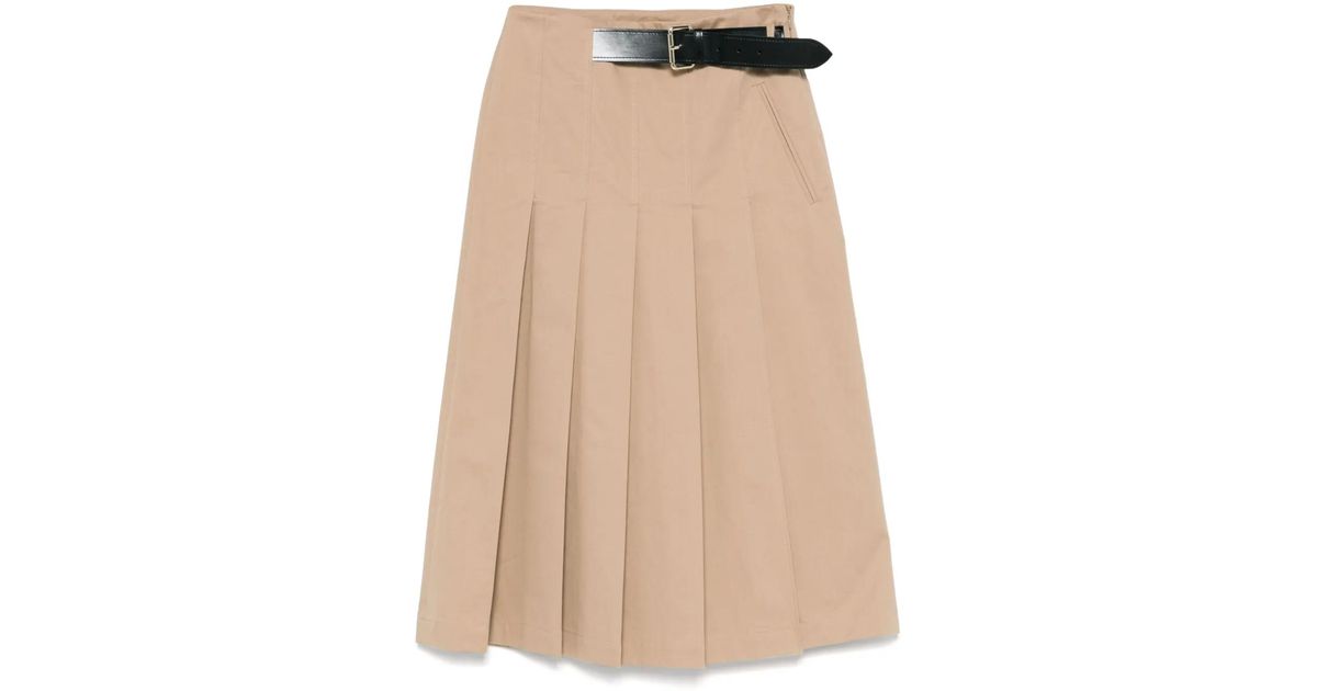 Semicouture Mimi Midi Skirt in Natural | Lyst Canada