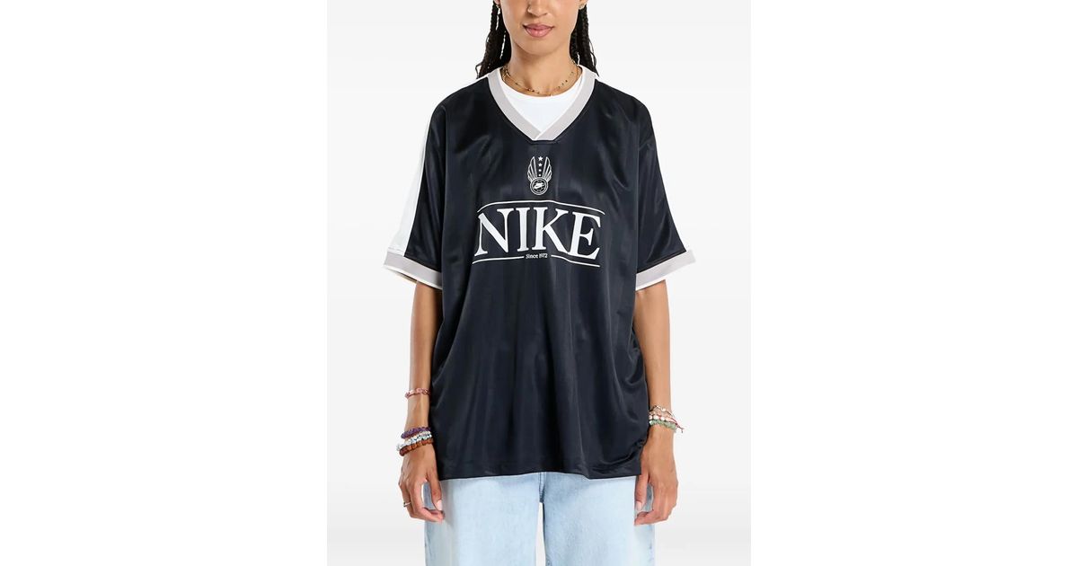 Nike V-Neck T-Shirt in Black Lyst