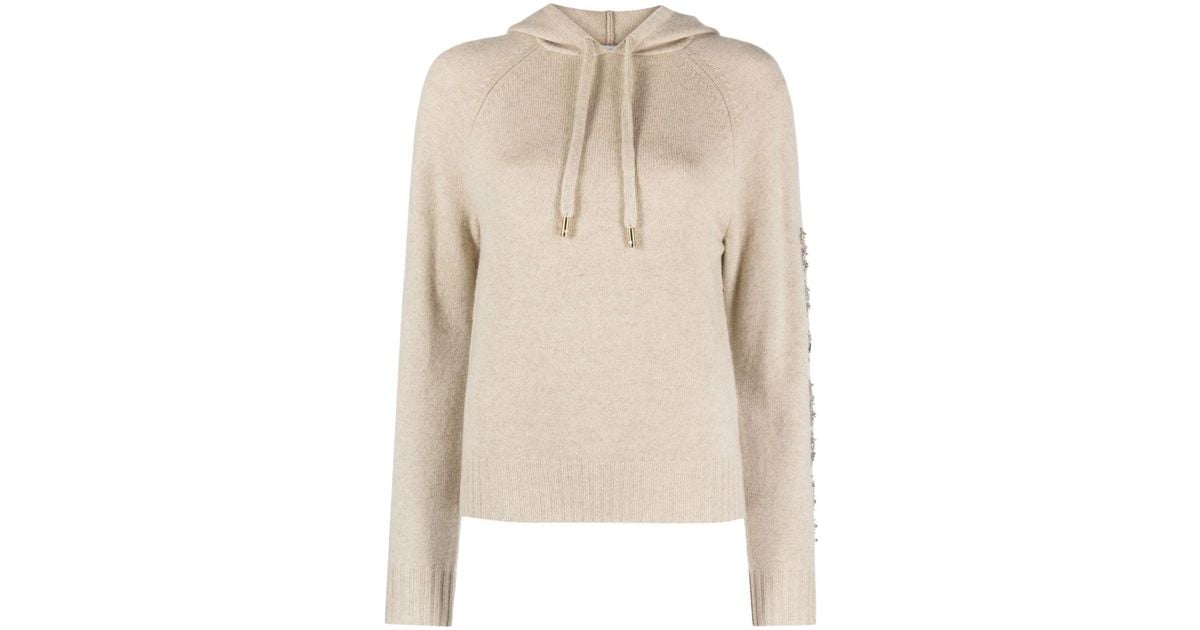 Max Mara Women Logo Embroidery Hooded Sweatshirt
