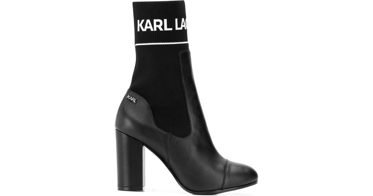 Karl Lagerfeld Leather Voyage Boots in 