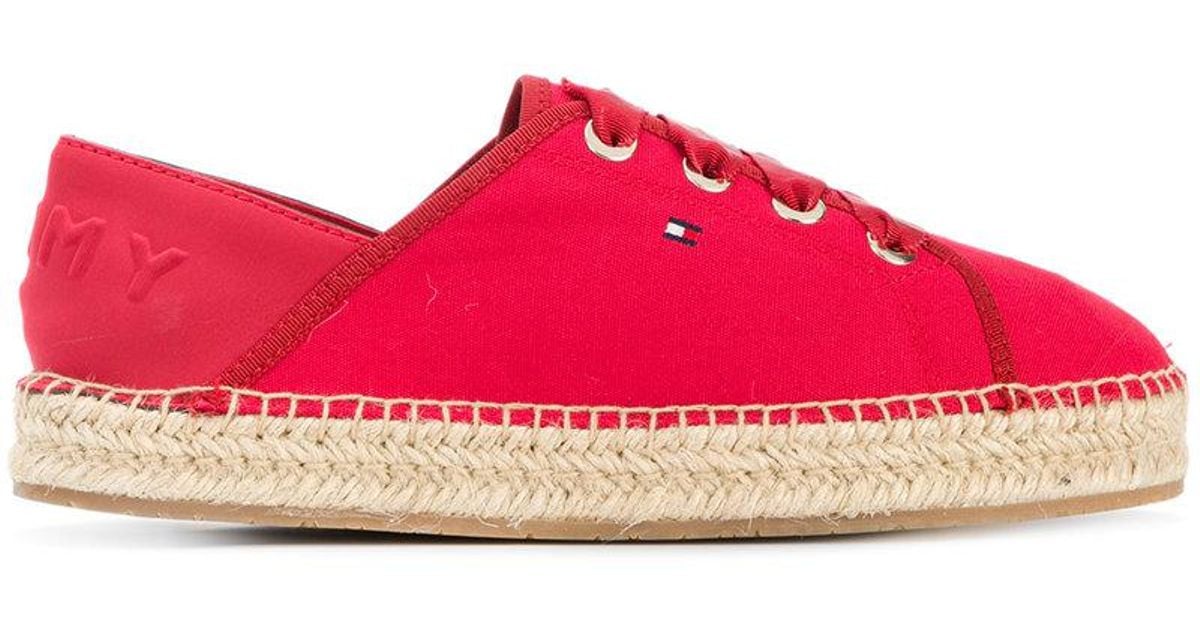 tommy hilfiger red espadrilles
