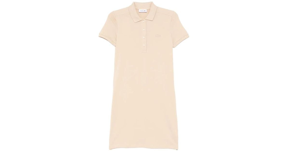 Lacoste Polo Dress in White | Lyst