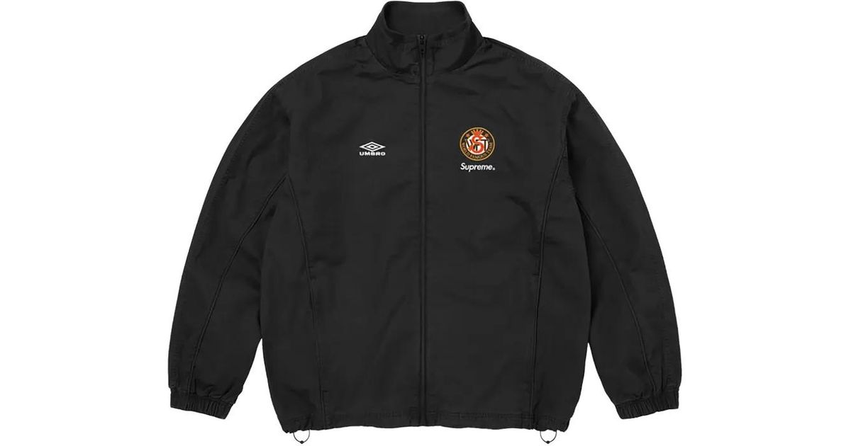 Supreme X Umbro Zip-Up Cotton Track Jacket in Black for Men | Lyst