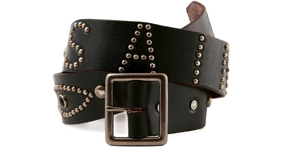 SAINT Mxxxxxx X Htc Studded Leather Belt in Black for Men | Lyst