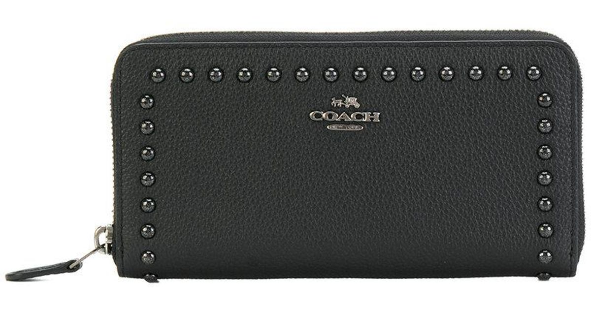 coach-leather-studded-logo-wallet-in-black-lyst
