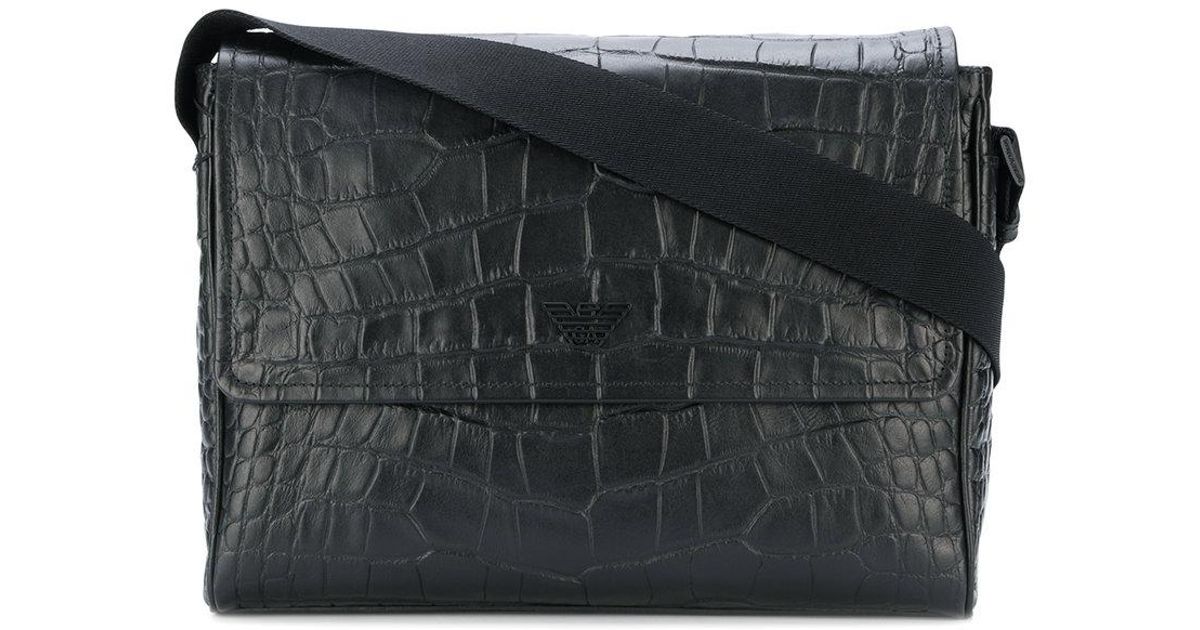 crocodile messenger bag