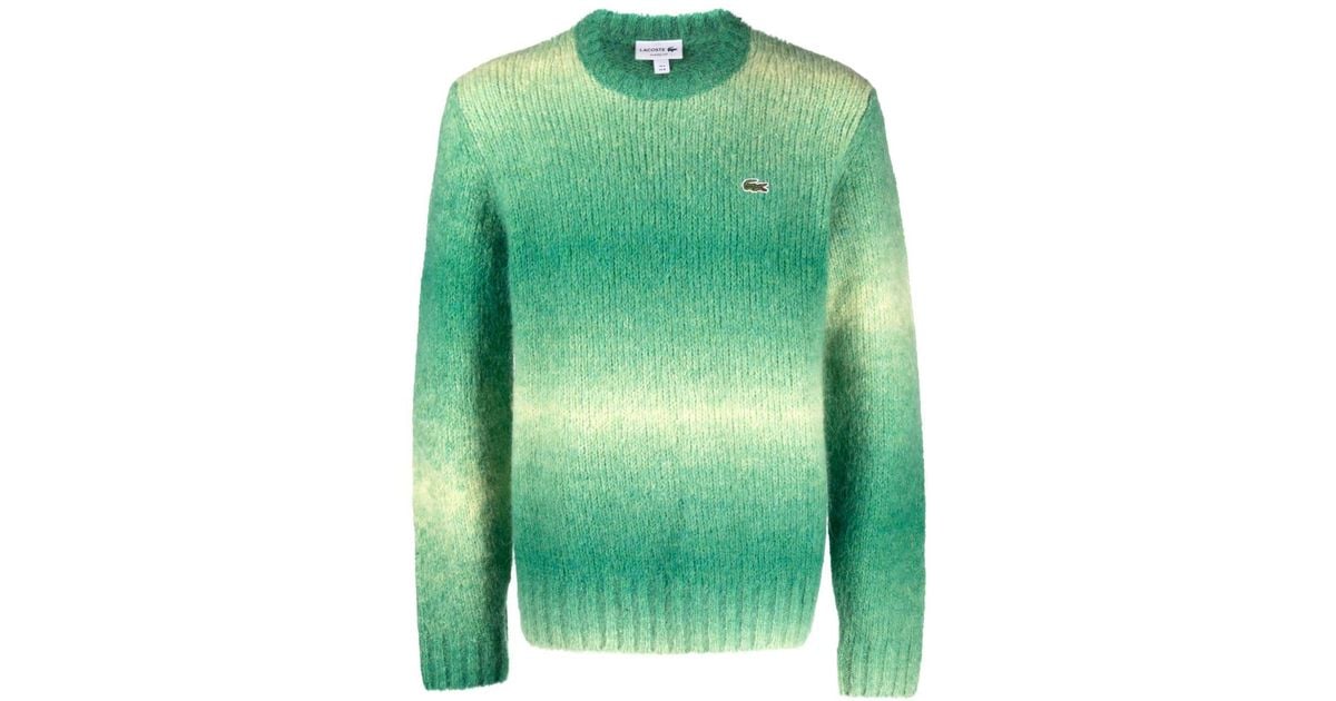 Lacoste Ombré Effect Alpaca Sweater in Green for Men Lyst