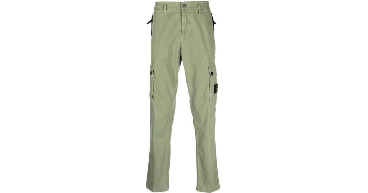 Stone Island Pantalone Cargo in Green for Men | Lyst