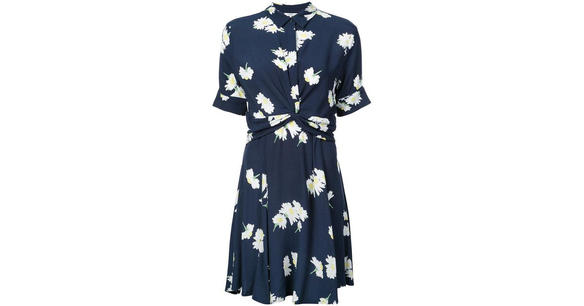 ganni silvery crepe twist dress