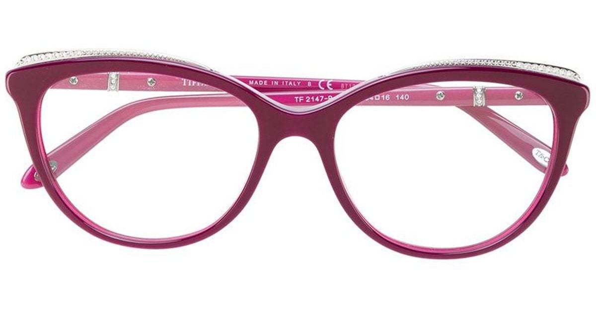 Tiffany & Co. Cat Eye Glasses in Purple | Lyst