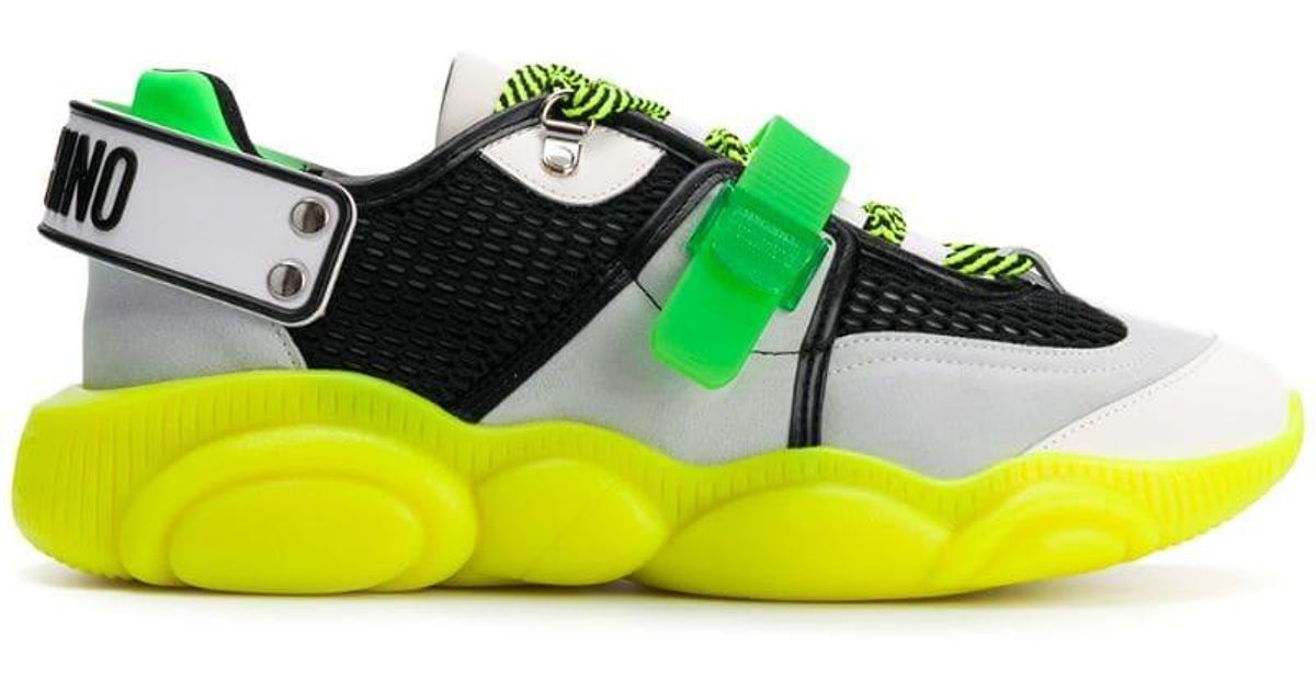 moschino fluo teddy sneakers
