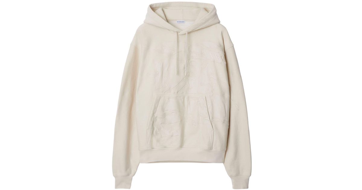 Burberry Ekd Hoodie in Natural for Men Lyst UK