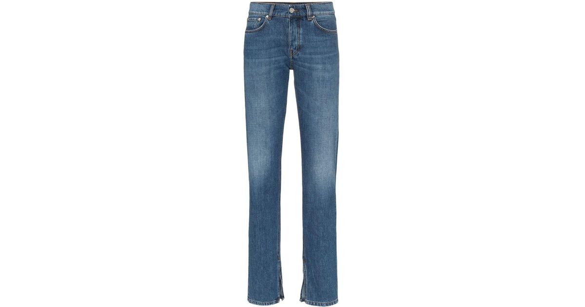 Ganni Synthetic Sheldon Slit Hem Jeans 