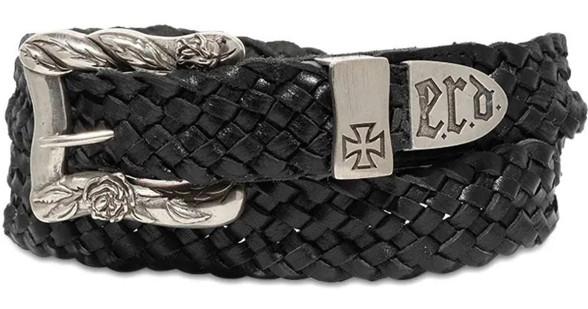 r*e様 Enfants Riches Déprimés Braided Bel Enfants Riches Deprimes Port Of Souls Braided Buckle Belt in Black