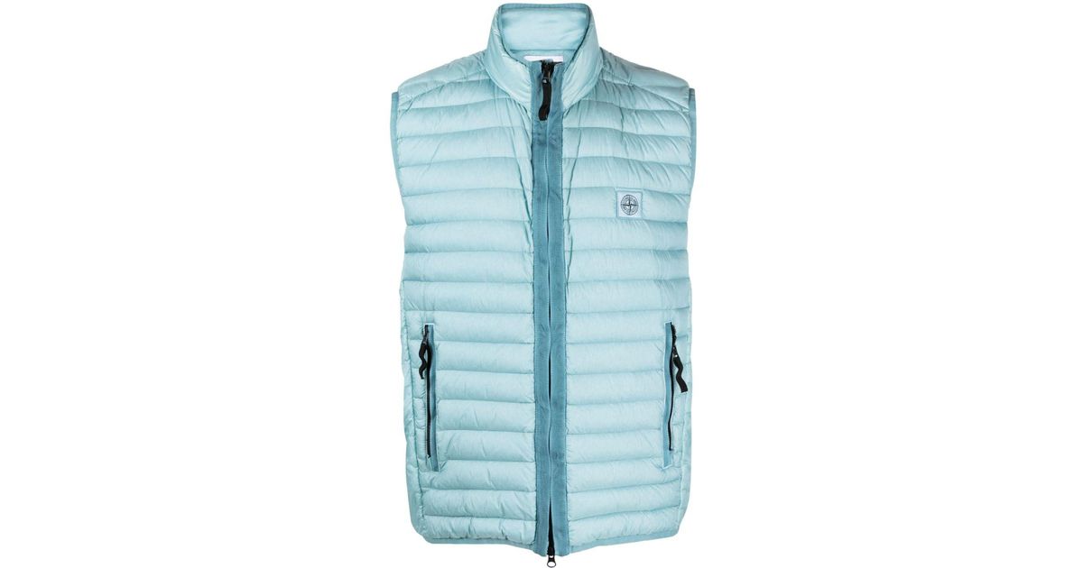 Stone island hot sale blue gilet