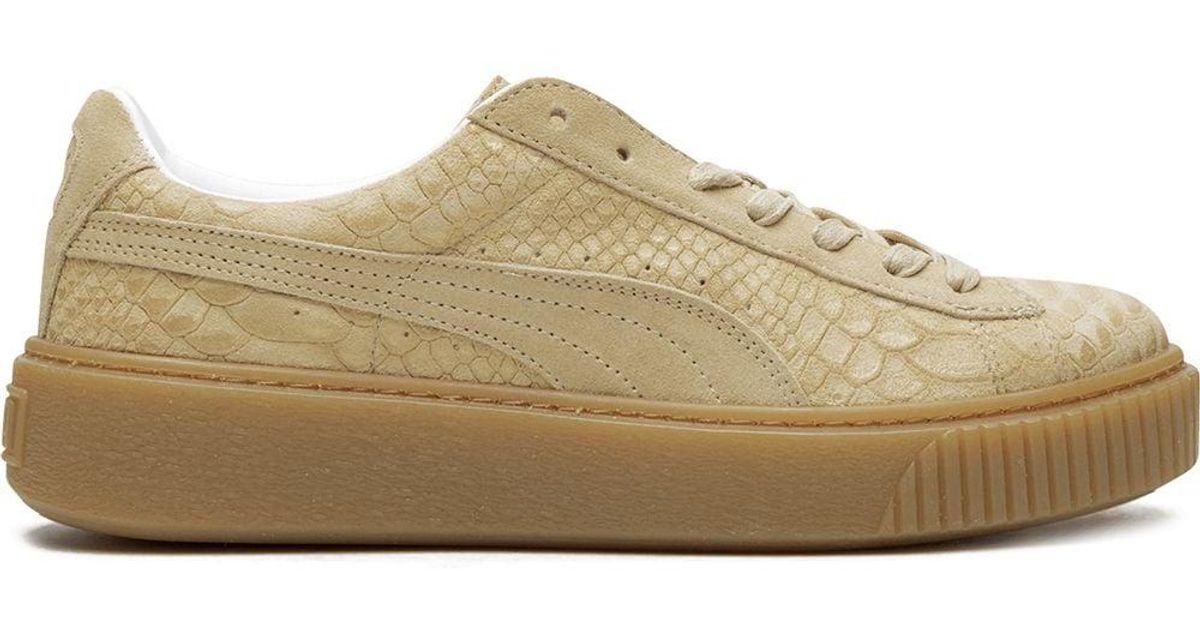 PUMA Suede Platform Exotic-skin Sneakers | Lyst