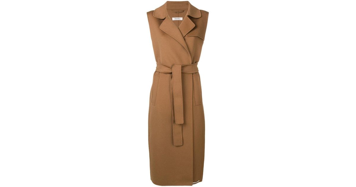 Cappotto smanicato Laura di Max Mara in Marrone | Lyst