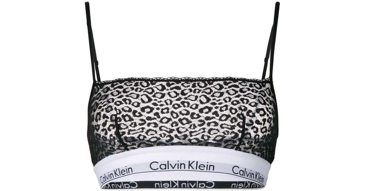cheetah print calvin klein bra