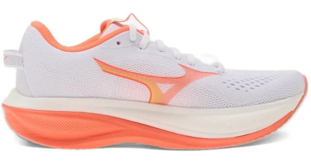 Mesh Rider Logo Mizuno Wave Rider 30 Sneakers in Pink | Lyst