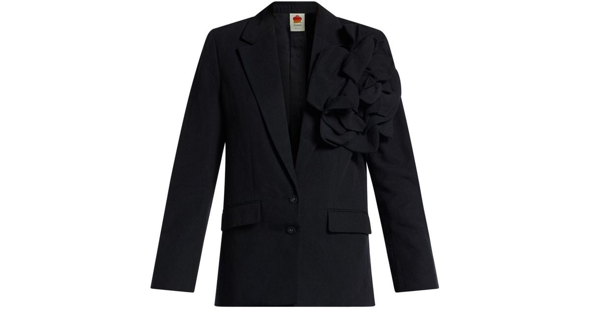 FARM Rio Floral-Appliqué Blazer in Blue | Lyst UK