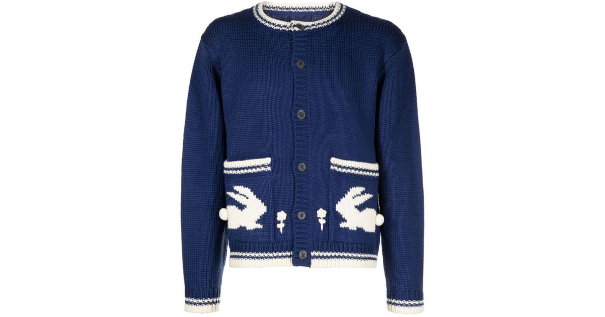 メンズ Bode Meadow ウール カーディガン ブルー | Lyst メンズ Bode Meadow ウール カーディガン ブルー | Lyst