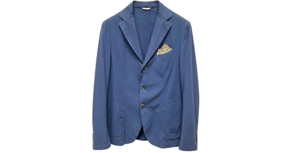 Royal Blue Ritz Manuel Ritz Single-Breasted Blazer in Blue for Men | Lyst