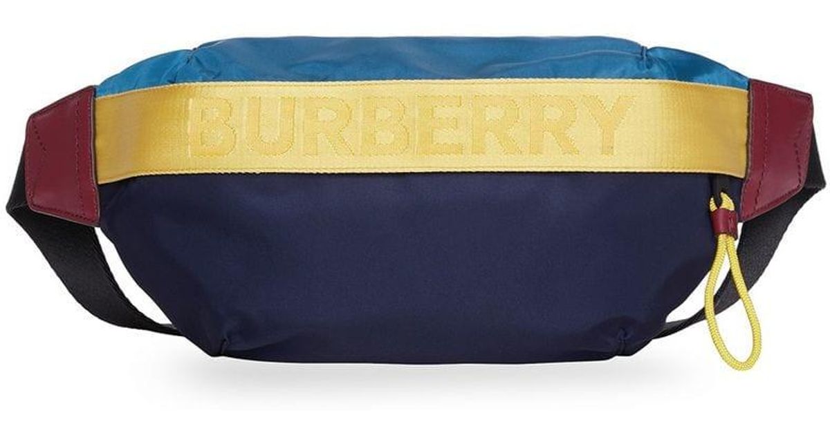 colour block bum bag