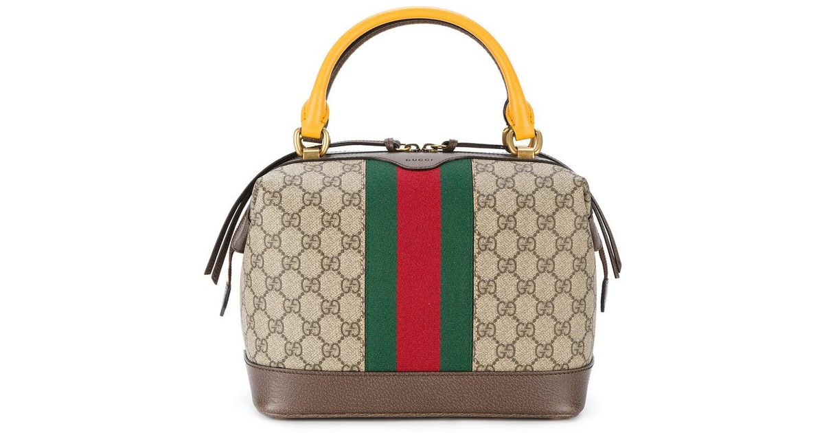 Gucci Canvas GG Supreme Tote Bag in Brown - Lyst