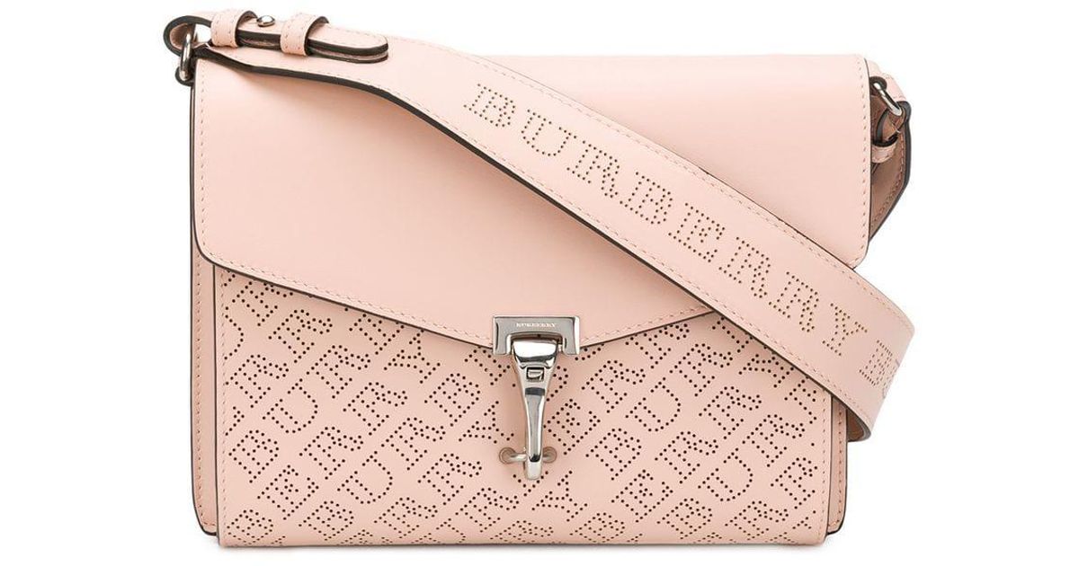 Burberry small perforated logo leather crossbody bag hotsell