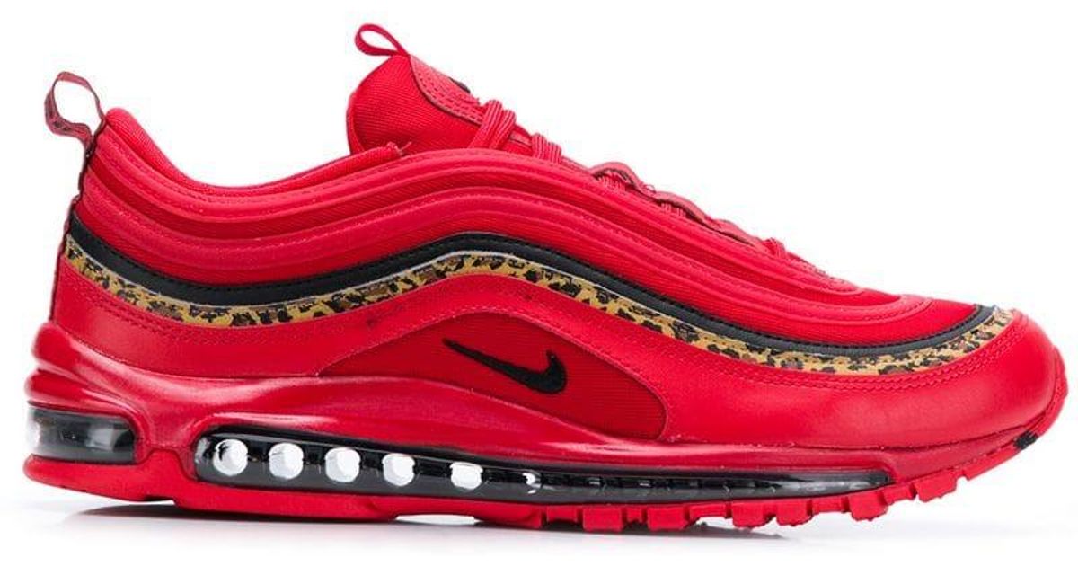 Nike Lace Leopard Detail Air Max 97 Sneakers in Red for Men - Lyst