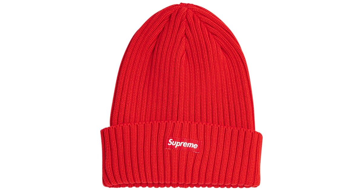 Supreme Overdyed Ribbed Knit Beanie in 