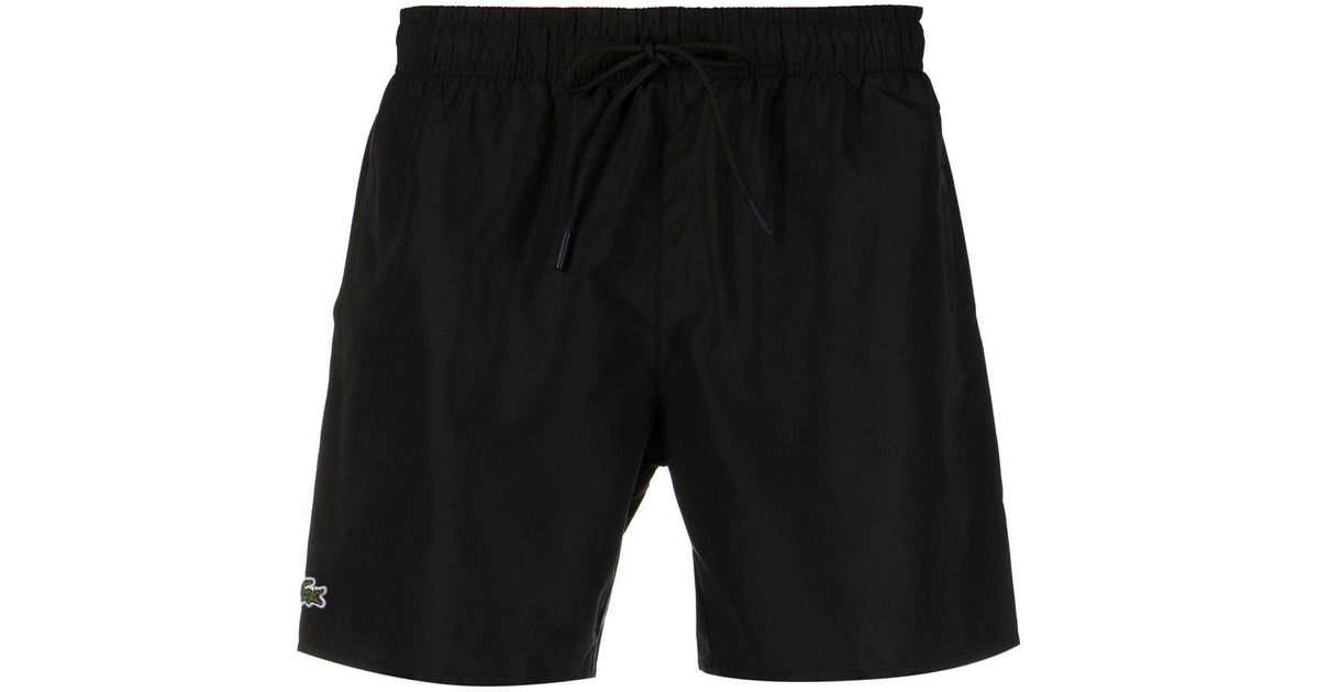 Lacoste Swim Shorts Black/green for Men Lyst