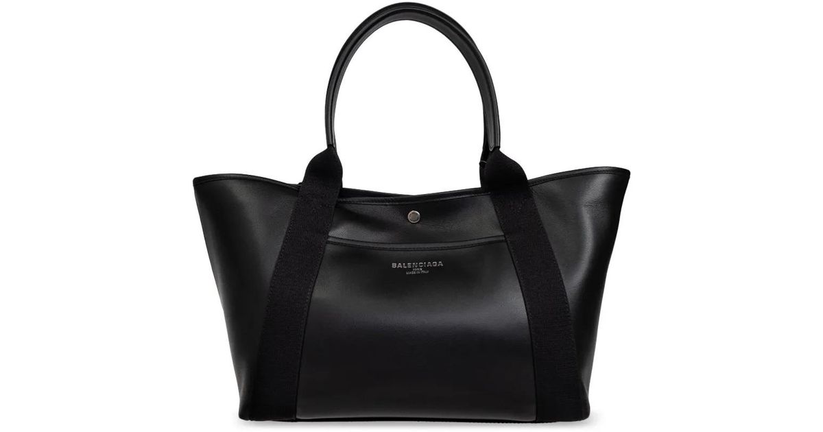 【関税&送料込】Balenciaga Black Leather Medium Biarritz Sho Balenciaga Biarritz Medium Tote Bag | Neiman Marcus