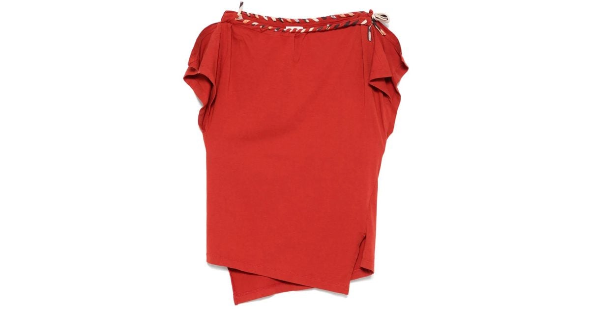 Isabel Marant Cotton Jersey Top in Red | Lyst Canada