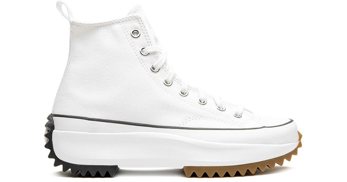 Converse Lace Run Star Hike Sneakers in White for Men - Lyst
