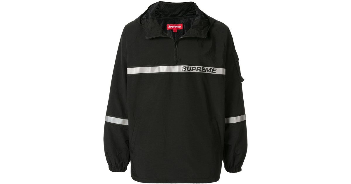 supreme reflective taping hooded pullover