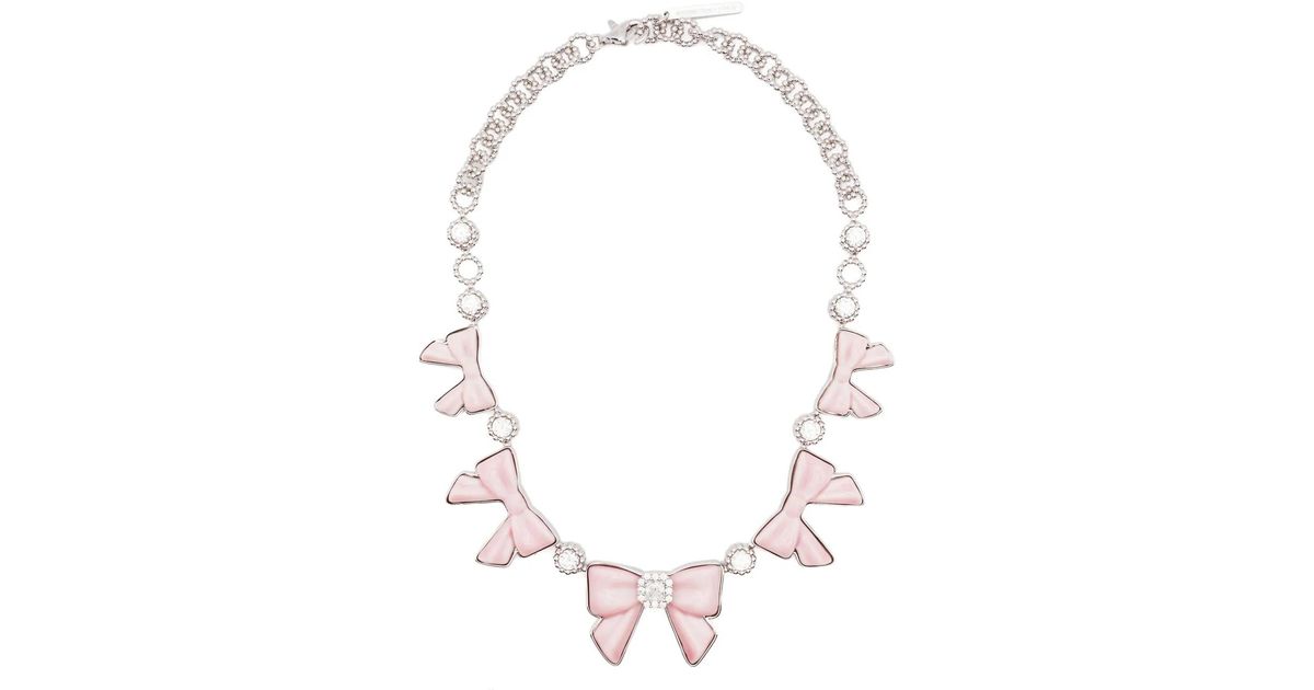 【値下げ】shushutong yvmin リボンネックレス シルバー YVMIN X SHUSHUTONG / Gemstone Pave Bow Chocker