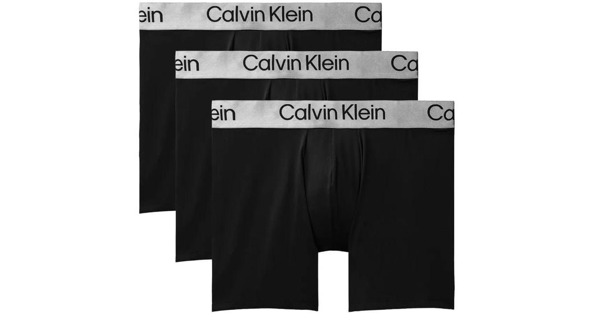 Calvin Klein Logo-Waistband Boxers (Pack Of Three) in Black for