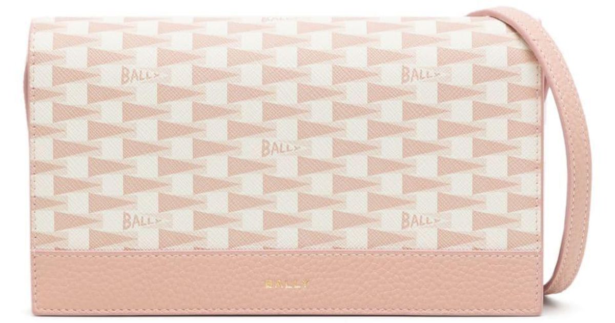 Bally Pennant Continental Wallet Crossbody Bag in Natural Lyst