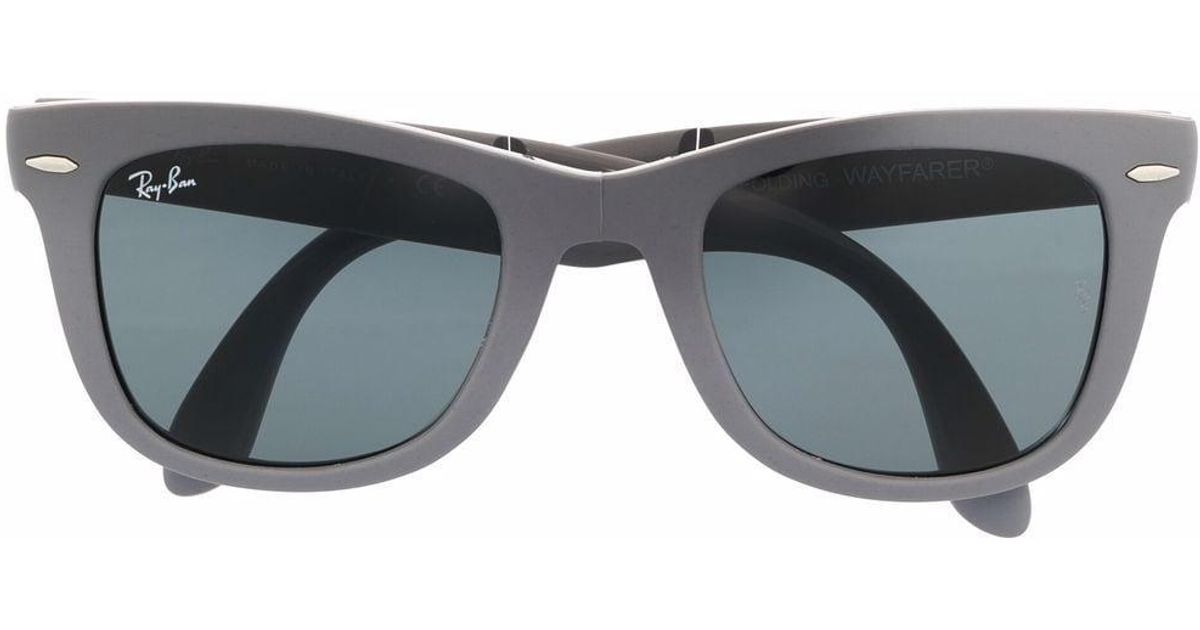 Ray-Ban Faltbare Sonnenbrille im Wayfarer-Stil in Grau für Herren - Lyst