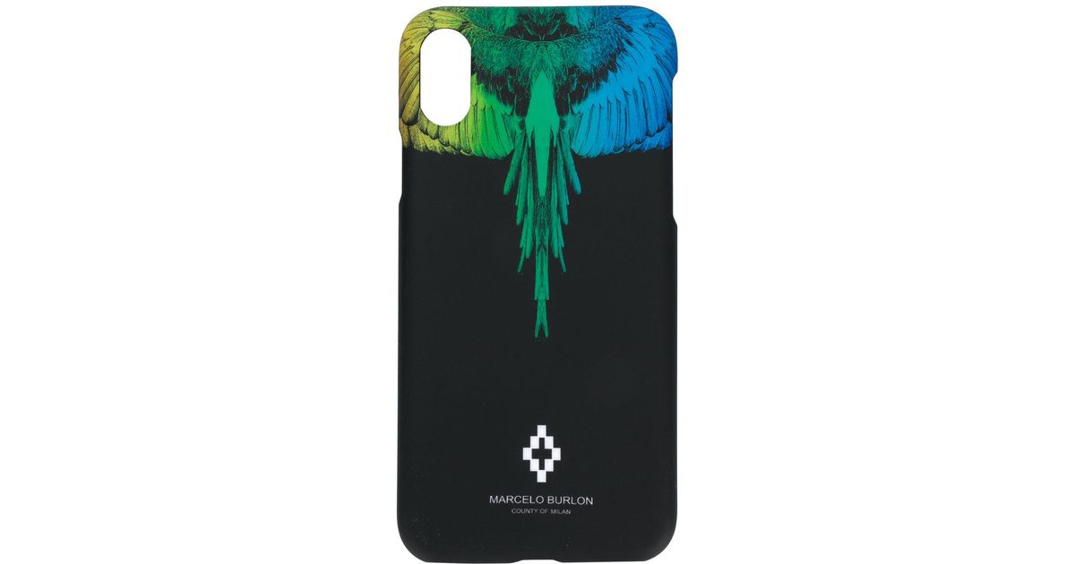 Marcelo Burlon Rainbow Wings Iphone X Cover in Black - Lyst