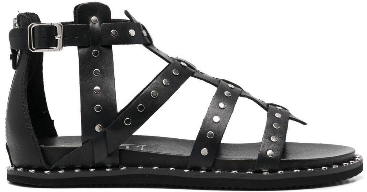 Cult Leather Studded Gladiator Sandals in Black Lyst UK