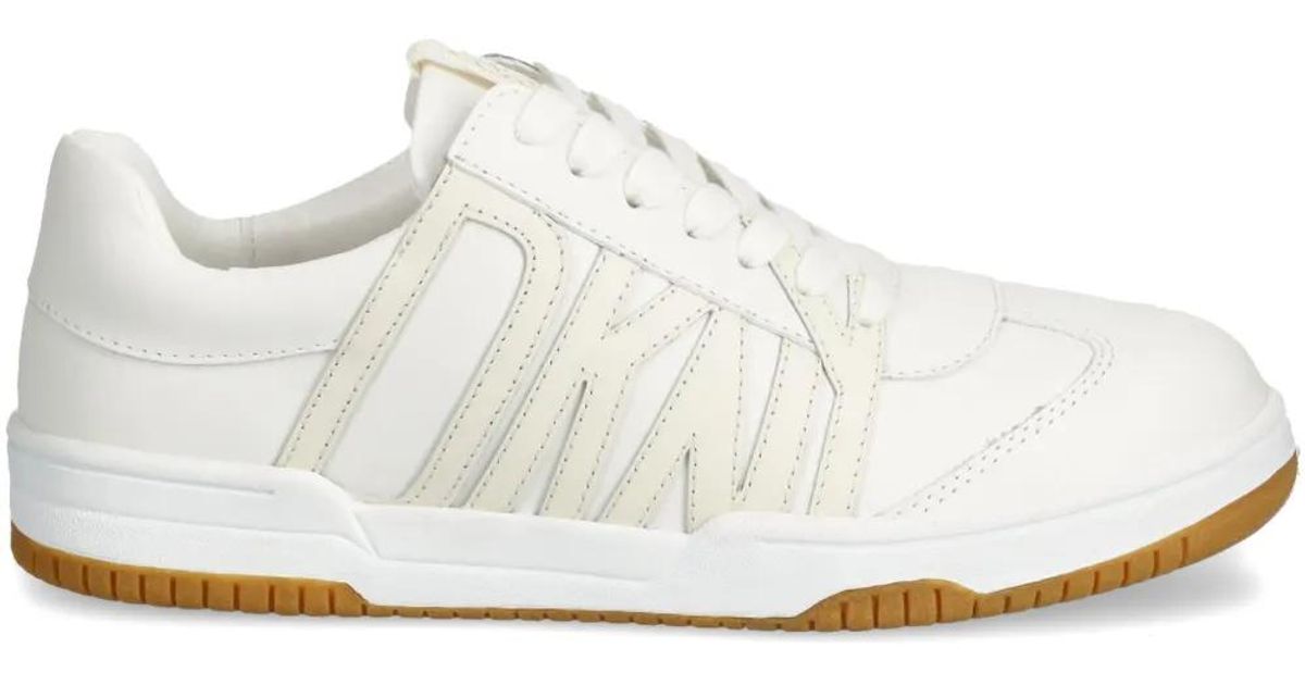 DKNY Logo-Patch Sneakers in White Lyst UK