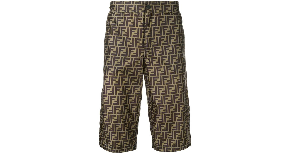 fendi monogram swim shorts